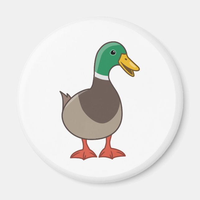 Imán Cute Mallard Duck (Frente)