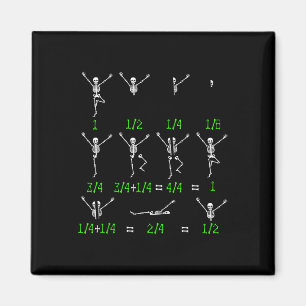 Imán Cute Math Teacher Equation Skeleton Math Students