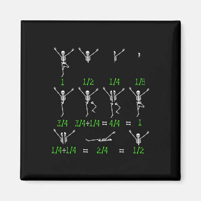 Imán Cute Math Teacher Equation Skeleton Math Students (Frente)