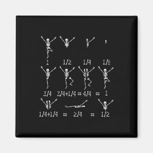 Imán Cute Math Teacher Equation Skeleton Math Students