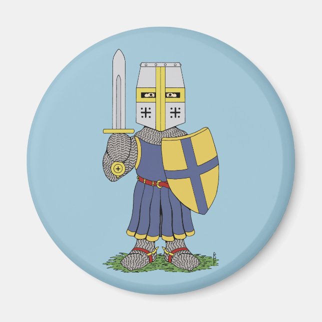Imán Cute Medieval Knight (Frente)