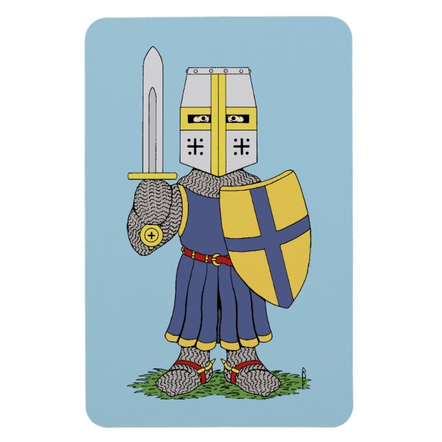 Imán Cute Medieval Knight (Vertical)