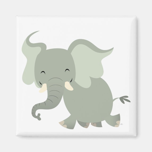 Imán Cute Merry Personalizado Elephant Magnet (Frente)