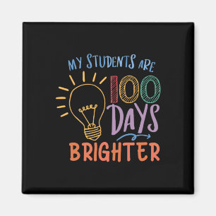 Imán Cute Mi Estudiante Tiene 100 Días Más Brillantes P