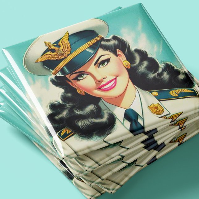 Imán Cute militar uniforme Pin-up (Subido por el creador)
