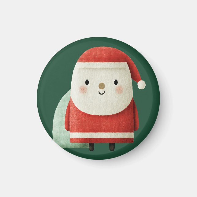 Imán Cute Minimalist Santa Claus (Frente)