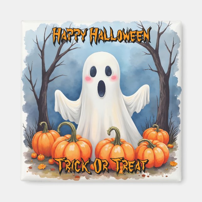 Imán Cute Modern Halloween Spooky Collection (Frente)