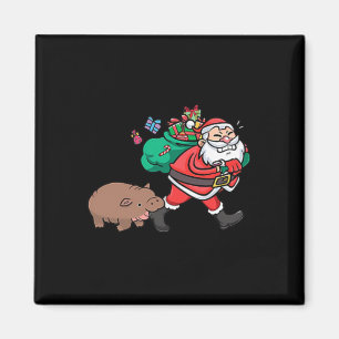 Imán Cute Moo Deng& Santa Ba