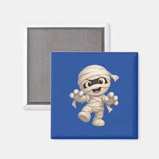 Imán Cute Mummy Halloween Cartoon Illustration