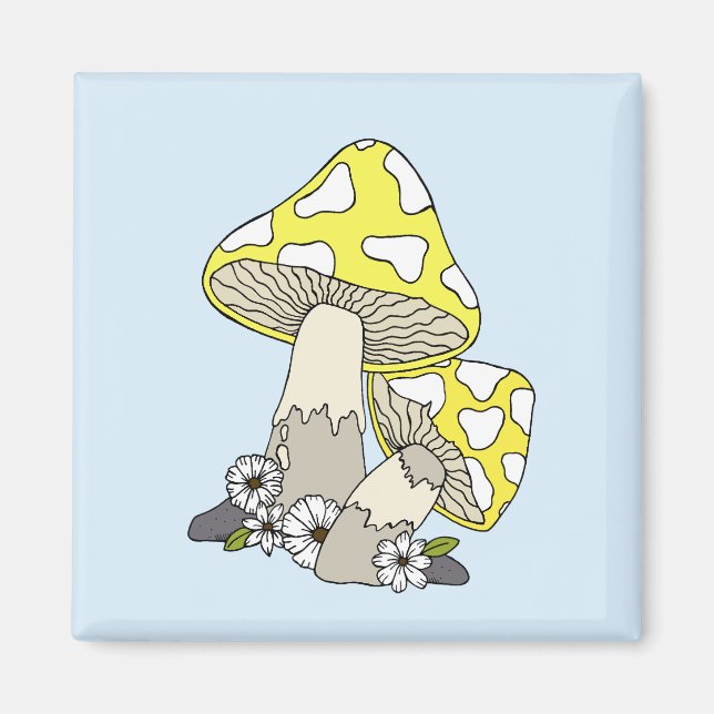 Imán Cute Mushroom Fridge Magnet (Frente)