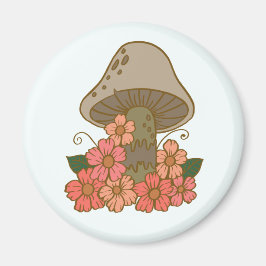 Imán Cute Mushroom Garden Fridge Magnet