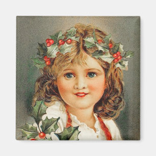 Imán Cute Navidades Chica Vintage Magnet