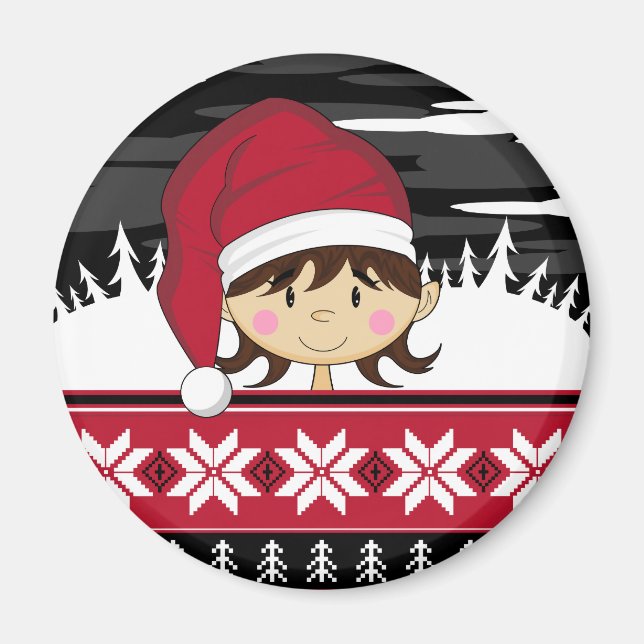 Imán Cute Navidades Elf Magnet (Frente)
