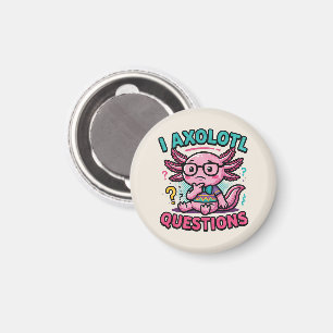 Imán Cute Nerd Axolotl I Axolotl Preguntas Marcas Meme