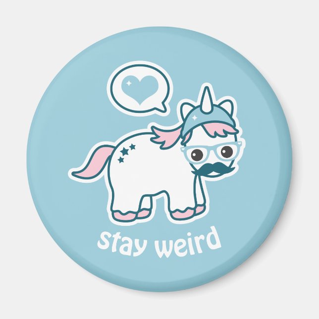 Imán Cute Nerd Unicorn (Frente)