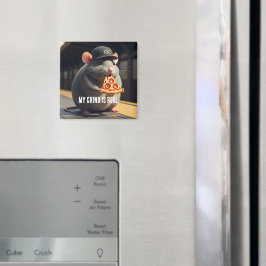 Imán Cute NYC Pizza Rat Subway Legend Magnet