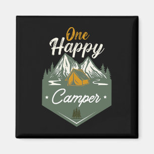 Imán Cute One Feliz Campista Cumpleaños Camping Familia