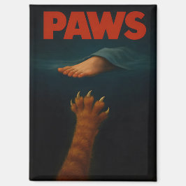 Imán Cute Orange Tabby vs Human Foot