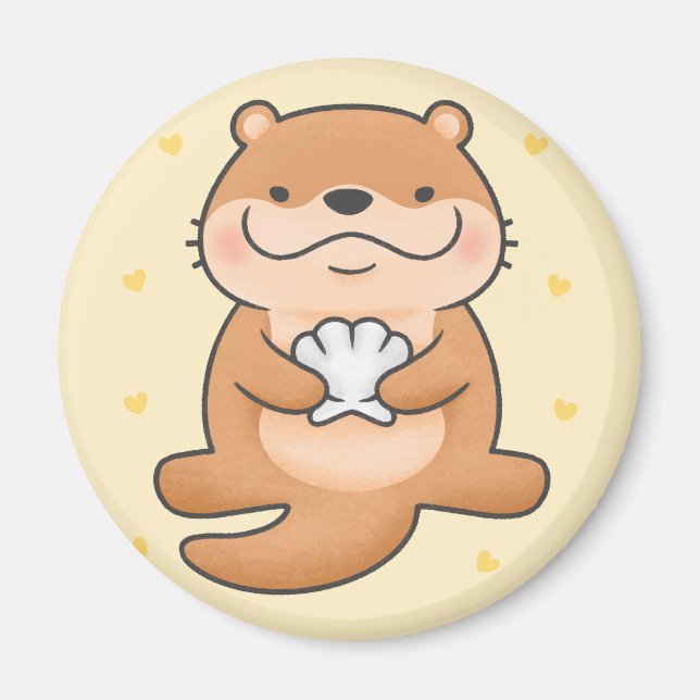 Imán Cute Otter Magnet (Frente)