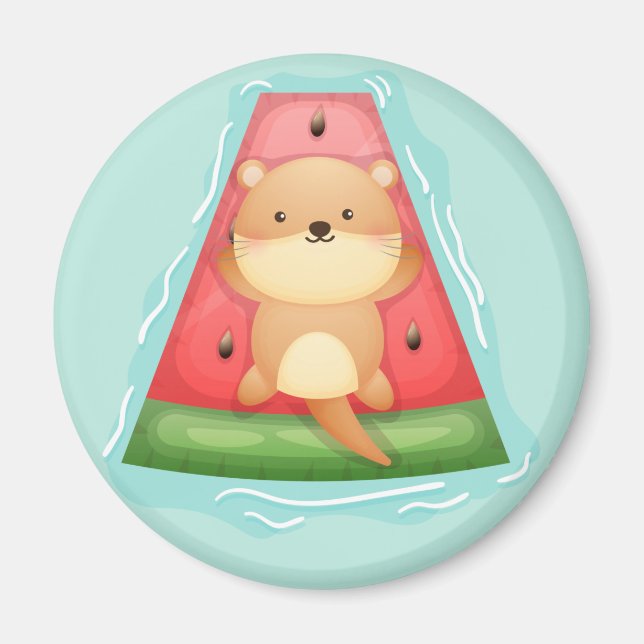 Imán Cute Otter Magnet (Frente)