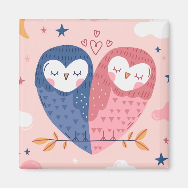 Imán Cute Owls Magnet (Frente)