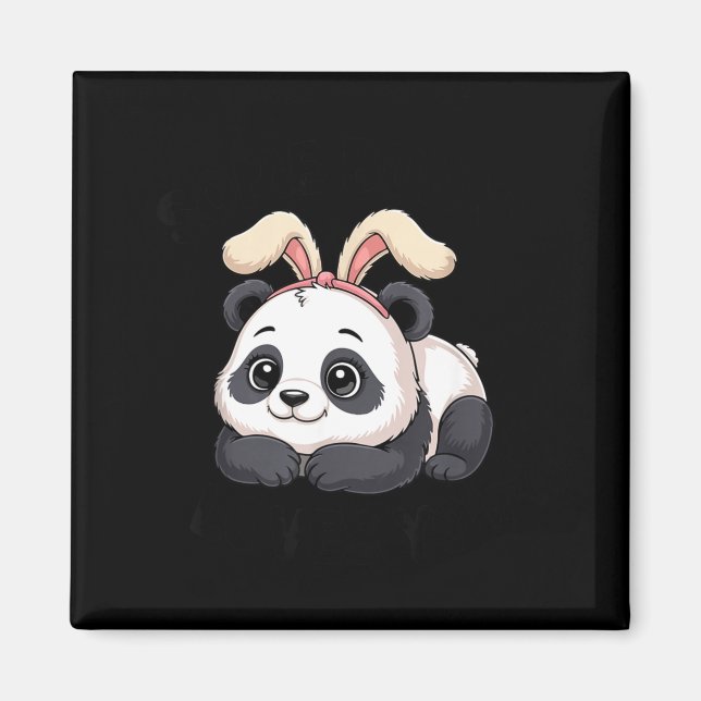 Imán Cute Panda Bunny Some Bunny Loves You  (Frente)