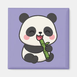 Imán Cute Panda Comer Bamboo - Cocina divertida Magnet