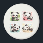 Imán Cute Panda Custom Magnet Aesthetic Watercolor<br><div class="desc">Add a touch of softness and cuteness to your collection with this cute kawaii baby panda sticker set! This charming design features adorable panda illustrations in different poses—holding bamboo, hugging a heart, playing, and sleeping peacefully. Illustrated in a soft watercolor style, these pandas have a cozy and heartwarming aesthetic with...</div>