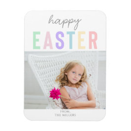 Imán Cute Pastel Happy Easter Typography simple