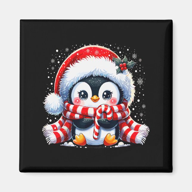 Imán Cute Penguin Christmas Xmas  (Frente)
