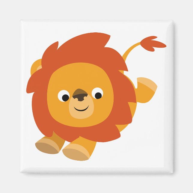 Imán Cute Perky Personalizado Lion Magnet (Frente)