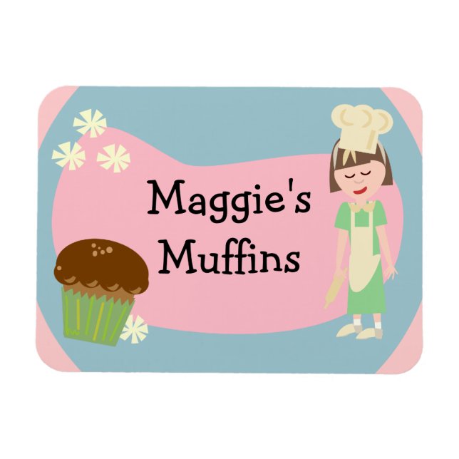 Imán Cute Personalizable Bakery Magnet (Horizontal)