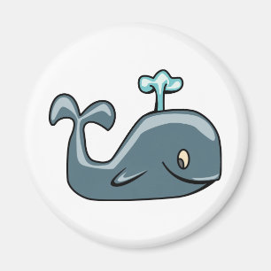 IMÁN CUTE PERSONALIZADO ANIMAL SEALI DE BALLENA GRIS AZ