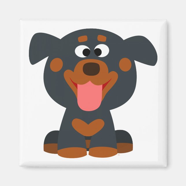 Imán Cute Personalizado Baby Rottweiler Magnet (Frente)