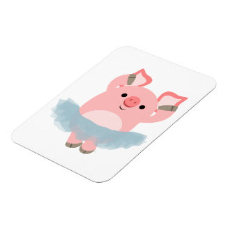 Imán Cute Personalizado Ballerina Cerdo Flexible Magnet