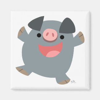 Imán Cute Personalizado Bouncy Pig Magnet