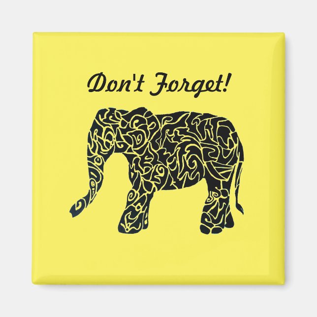 Imán Cute Personalizado Elephant Magnet (Frente)