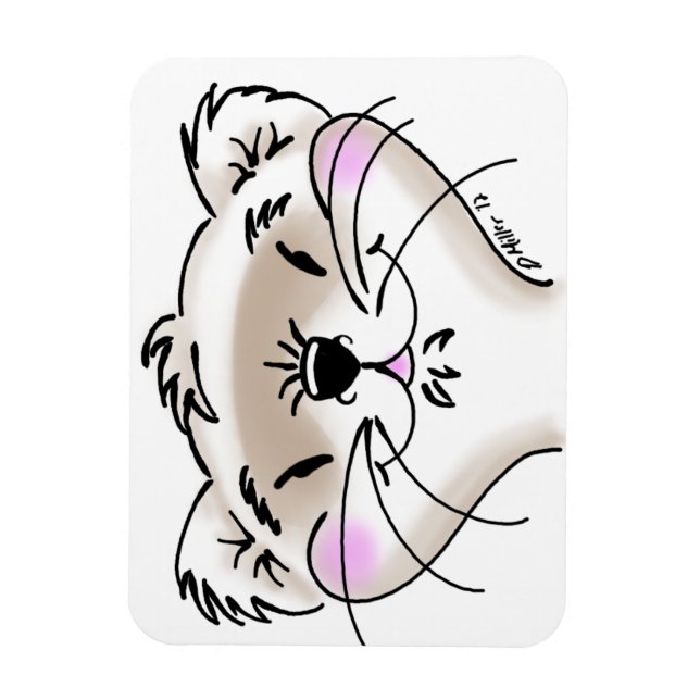 Imán Cute Personalizado Ferret Face (Vertical)