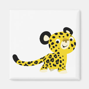 Imán Cute Personalizado Friendly Leopard Magnet