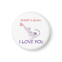 Cute Personalizado Gato San Valentín Te Amo