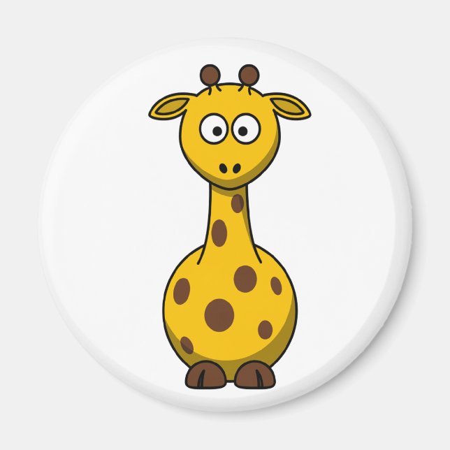 Imán Cute Personalizado Giraffe Clipart (Frente)