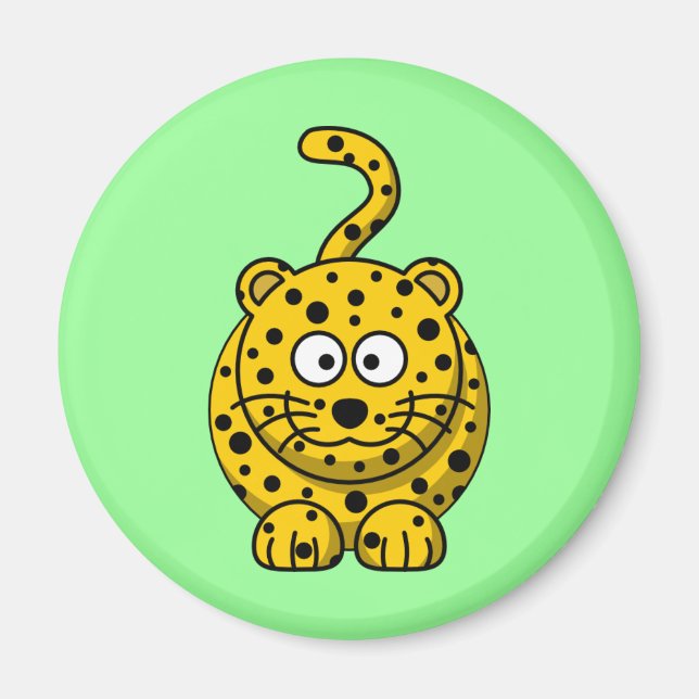 Imán Cute Personalizado Leopard (Frente)