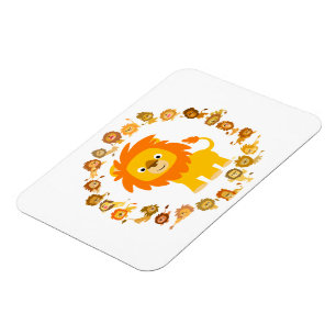 Imán Cute Personalizado Lion Mandala Flexible Magnet