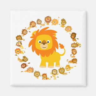 Imán Cute Personalizado Lion Mandala Magnet