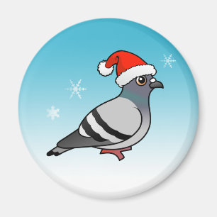 Imán Cute Personalizado Pigeon Santa