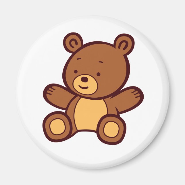 Imán Cute Personalizado Teddy Bear Magnet (Frente)