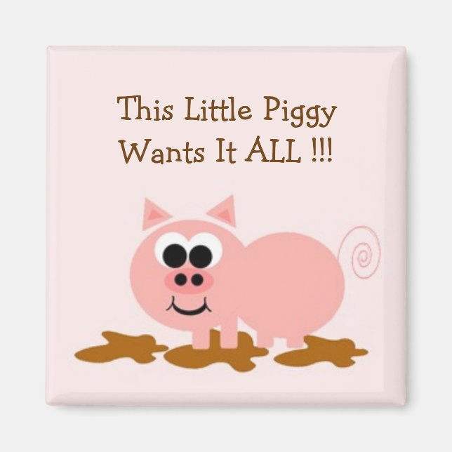 Imán Cute Pig Magnet (Frente)