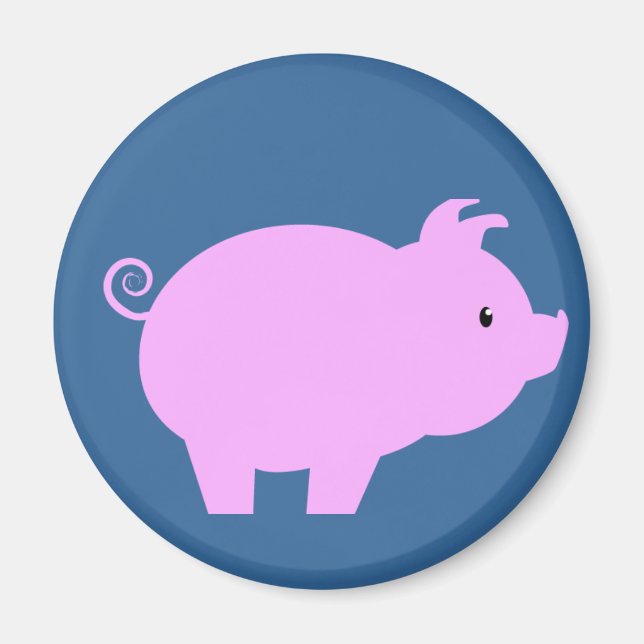 Imán Cute Piglet Silhouette (Frente)
