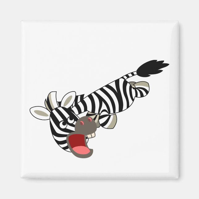 Imán Cute Prankish Personalizado Zebra Magnet (Frente)