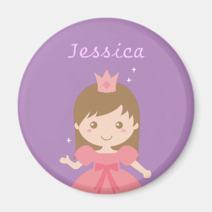 Imán Cute Princesa, Rosa para Niñas Pequeñas